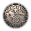 2 рейхсмарки 1938 год F «Пауль фон Гинденбург».Германия.3-ий Рейх.Серебро.(2).