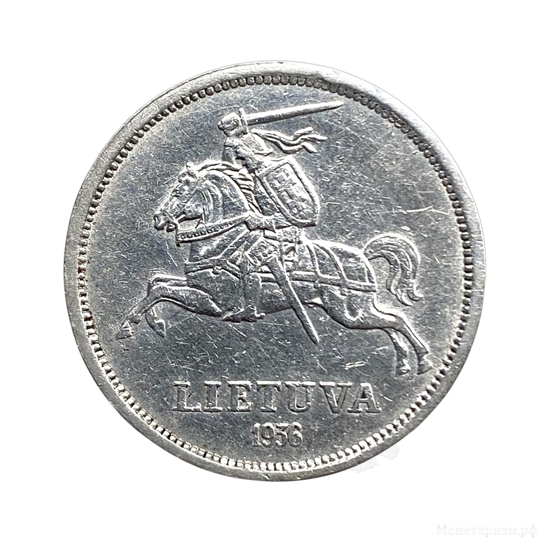 5 лит 1936 год.Литва.Серебро.