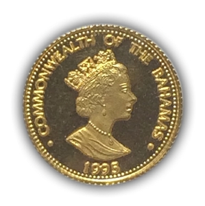 1 доллар 1995 год.Фламинго.Фауна.Багамские острова.Золото 999 пробы.