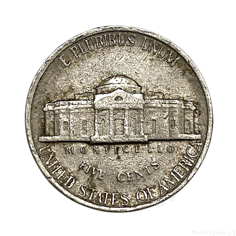 5 центов 1988 год P.Президент Т.Джефферсон.США.