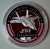 Жетон "Самолет F-35 Lighting II (JSF)" серебрение,эмаль