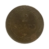 2 сольдо 1866 год.Папа Пий IX.Ватикан.Медь.