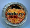 25 рублей Сочи 2014 год "Горы".Роспись.Цветная
