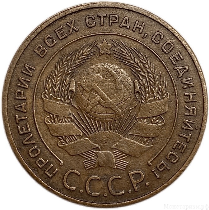 5 копеек 1924 год.Погодовка СССР.Медь.