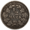 1/2 марки 1917 год A.Германия.Серебро.