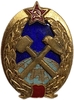 Знак выпучкной.Горный институт.СССР.Бронза,эмаль,винт.
