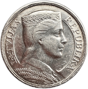5 лат 1931 год.Дива.Латвия.Серебро.