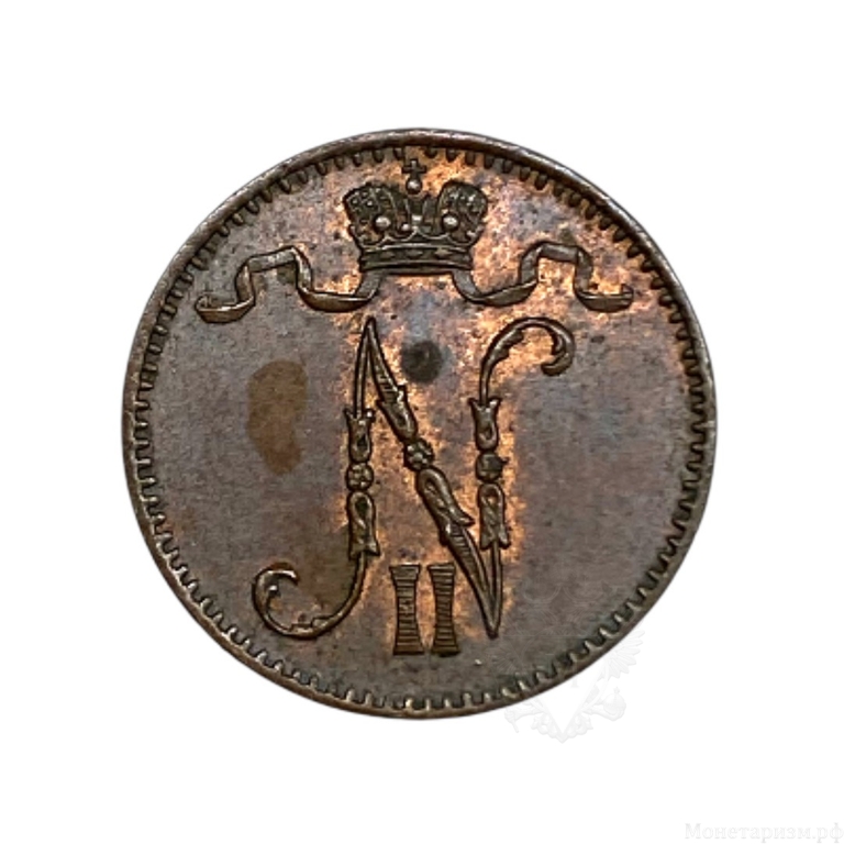1 пенни 1898 год.Николай 2.Русская Финляндия.Медь.