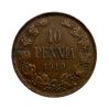10 пенни 1910 год.Николай II.Русская Финляндия.Медь.