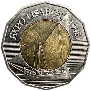 25 Куна 1998 год.Лиссабон ЭКСПО.Хорватия.Биметалл.