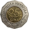 25 Куна 2000 год.Миллениум.Хорватия.Биметалл.  