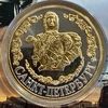 Монетовидный жетон «Памятник Петру I в Санкт-Петербурге».В капсуле и открытке.