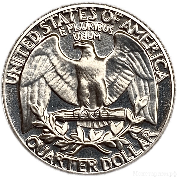25 центов 1972 год S.Джордж Вашингтон.США.Proof.
