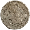 3 цента 1868 год.Женский профиль.США.
