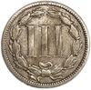 3 цента 1868 год.Женский профиль.США.