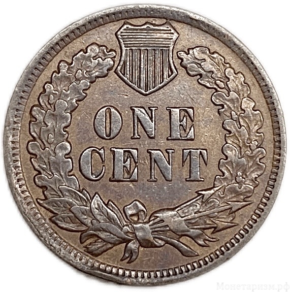 1 цент 1904 год.Индеец.США.Бронза.