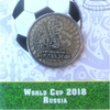 25 рублей 2018 ммд "Кремль.Красная площадь.Чемпионат Мира по футболу FIFA в России".Лазерная гравировка