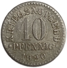 10 пфеннигов 1920 год.Конь.Брауншвейг.Германия.Нотгельд. 