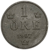 1 эре 1907 год.Оскар II.Швеция.