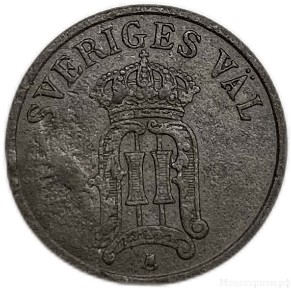 1 эре 1907 год.Оскар II.Швеция.