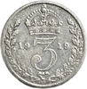 3 пенса 1919 год.Георг V.Великобритания.Серебро. 