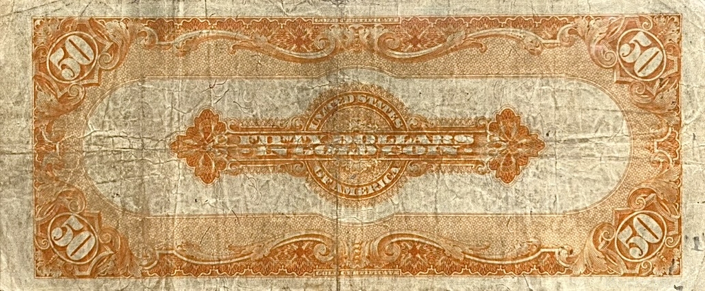 50 долларов 1922 год.C.Грант.США.Золотой сертификат.Банкнота.