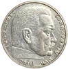 2 рейхсмарки 1937 год E.Пауль фон Гинденбург.Германия.3-ий Рейх.Серебро.