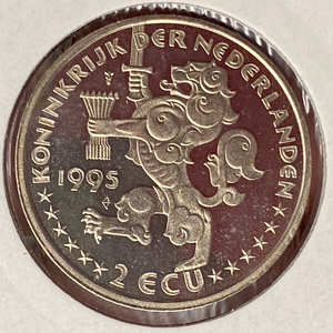 2 экю 1995 год.Регата в Амстердаме - Батавия.Нидерланды.