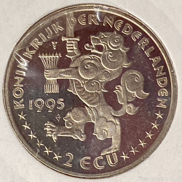 2 экю 1995 год.Регата в Амстердаме - Фрегат.Нидерланды.