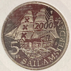 5 флоринов 2000 год.Sail.Регата в г.Амстердам.Парусник.Нидерланды.
