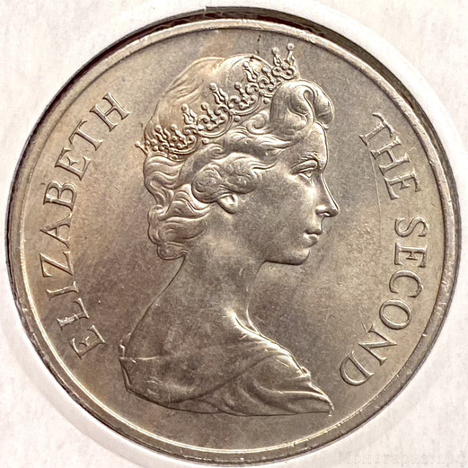 1 крона 1970 год.Мэнская бесхвостая кошка.Остров Мэн.Великобритания.
