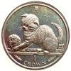 1 крона 2000 год.Шотландская вислоухая кошка.Остров Мэн.Великобритания.