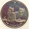 1 крона 2003 год.Балийская кошка.Котята.Остров Мэн.Великобритания.
