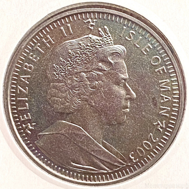 1 крона 2003 год.Балийская кошка.Котята.Остров Мэн.Великобритания.