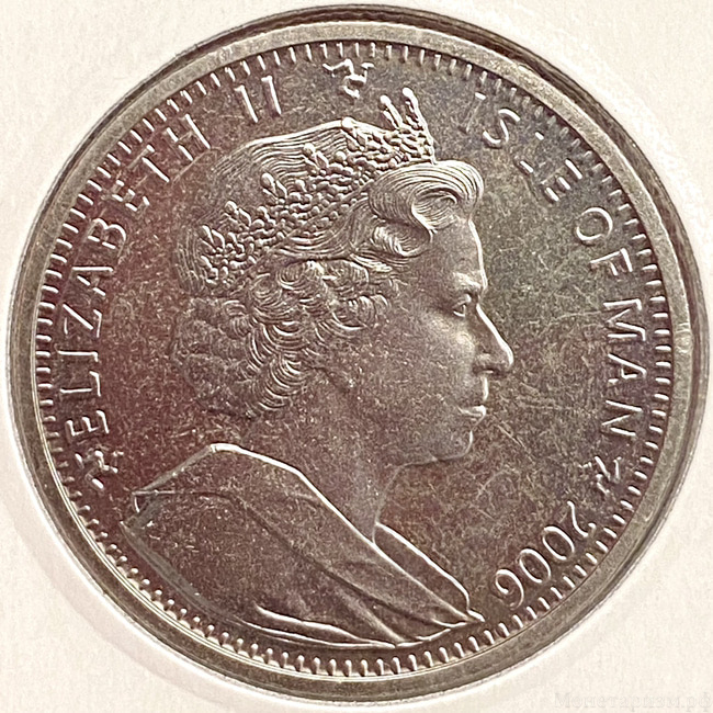1 крона 2006 год.Экзотическая кошка.Котята.Остров Мэн.Великобритания.