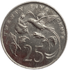 25 центов 1984 год.Птица колибри.Ямайка.