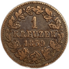 1 крейцер 1859 год.Нассау.Германия.Медь.