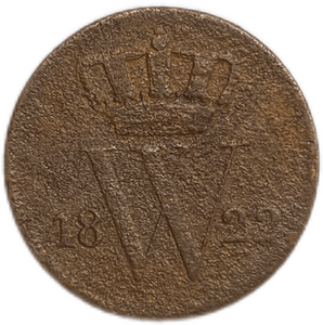 1 цент 1822 год.Нидерланды.Медь.