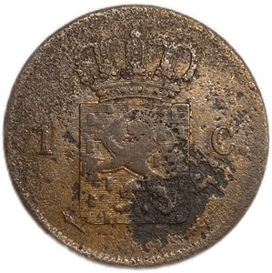 1 цент 1822 год.Нидерланды.Медь.