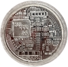 Сувенирный монетовидный жетон.BITCOIN.Криптовалюта.Серебрение.