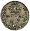 3 пенса 1920 год.Георг V.Великобритания.Серебро. 