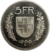 5 франков 1986 год.Швейцария.Proof.
