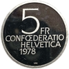5 франков 1978 год.150 лет со дня рождения Анри Дюнана.Швейцария.Proof.