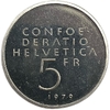 5 франков 1979 год.100 лет со дня рождения Альберта Эйнштейна - Формула.Швейцария.Proof. 
