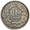 1 франк 1900 год.Швейцария.Серебро. 