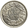 1/2 франка 1970 год.Швейцария.