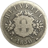 20 раппен 1850 год.Швейцария.Серебро.