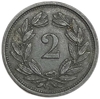 2 раппена 1944 год.Швейцария.Цинк.