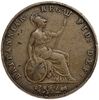 1 пенни 1853 год.Королква Виктория.Великобритания.Бронза.