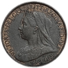 1 фартинг 1900 год.Королева Виктория.Великобритания.Бронза.